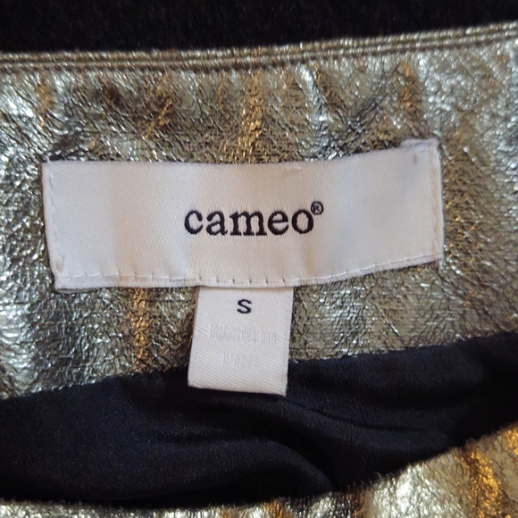Cameo Shimmering Gold Metallic Mini Skirt - Size - Small - Picture 2 of 10